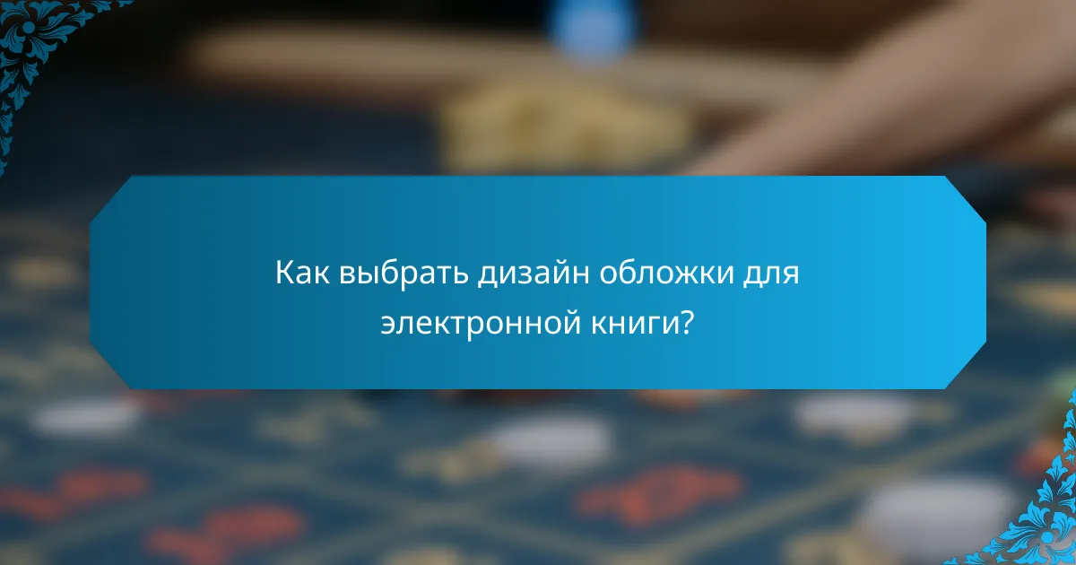 Как выбрать дизайн обложки для электронной книги?